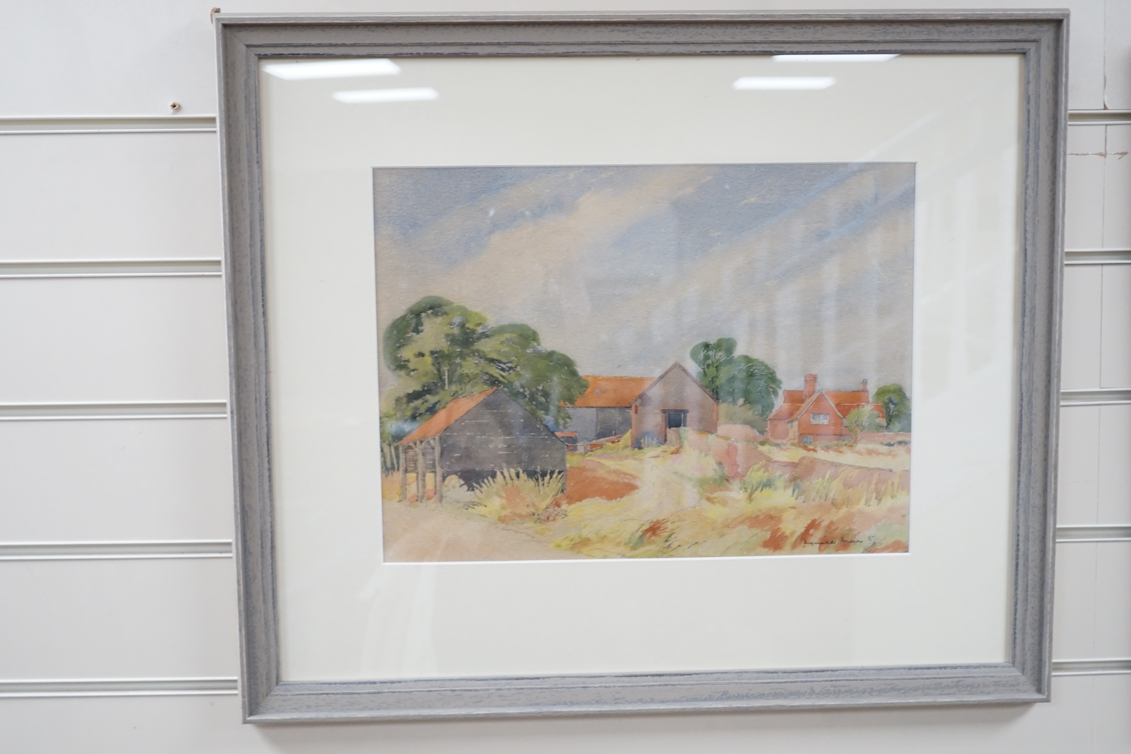 Reginald Brown (20th. C) three watercolours, Shoreham-by-Sea views, two signed, largest 27 x 37cm